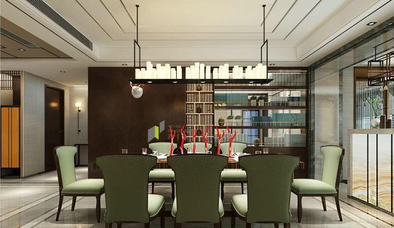 济南开元府284平新中式风格装修设计-5