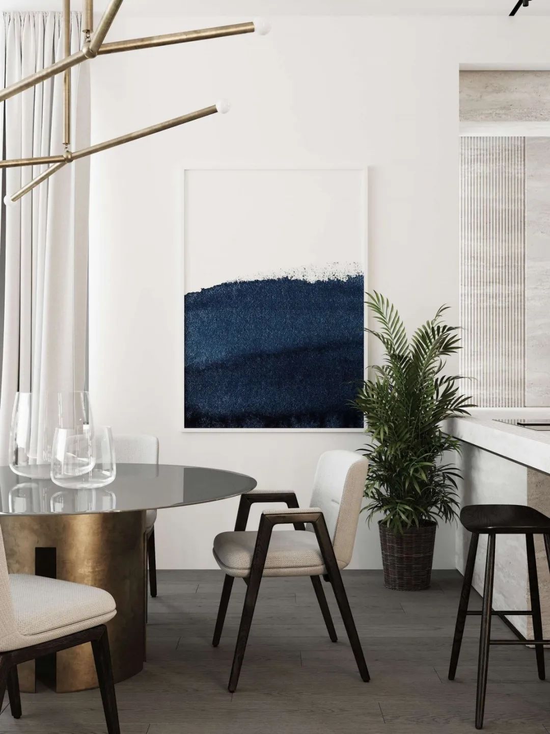 简约清新蓝白空间，趣味秋千设计诠释生活美学-21