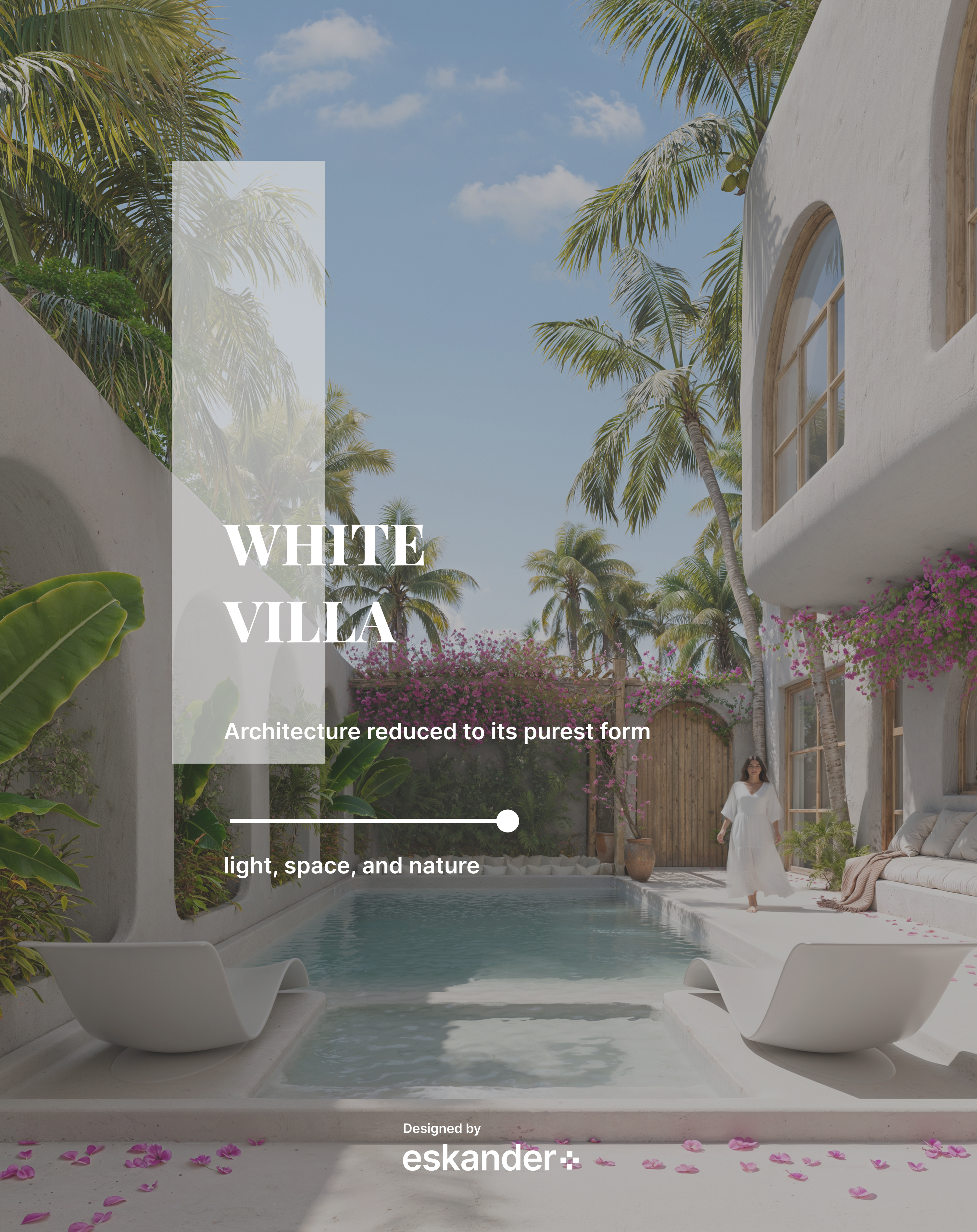 白色别墅丨印度尼西亚巴厘丨Eskander Plus Studio-1