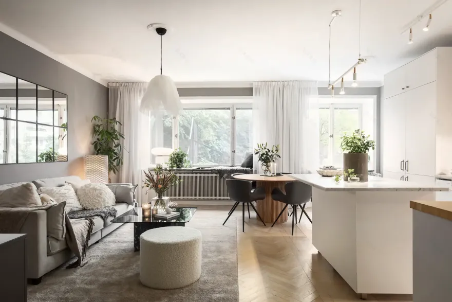 瑞典 54m2 设计公寓 | 窗 less 卧室的创意改造-2