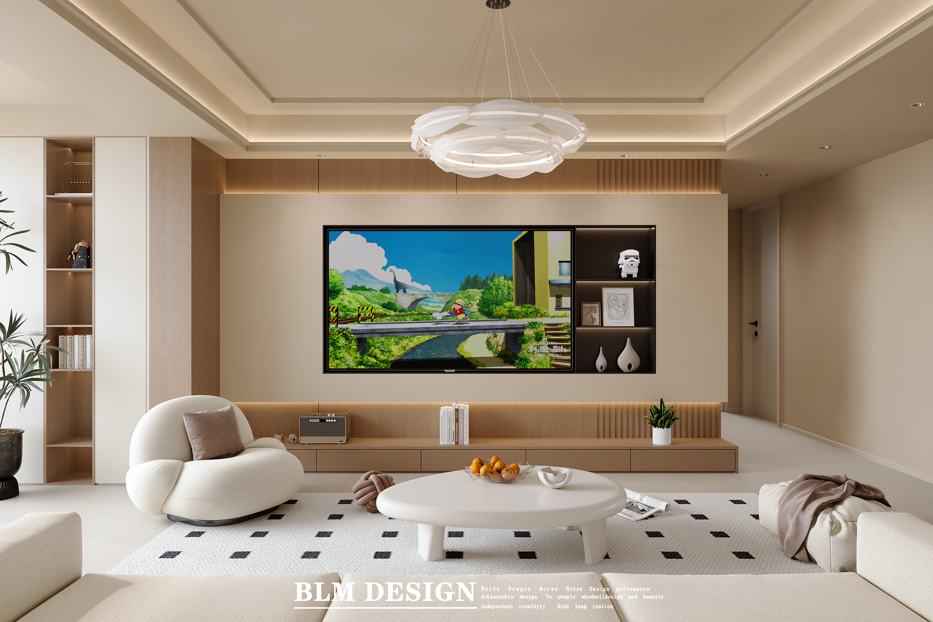 法式复古奶油家装效果图-0