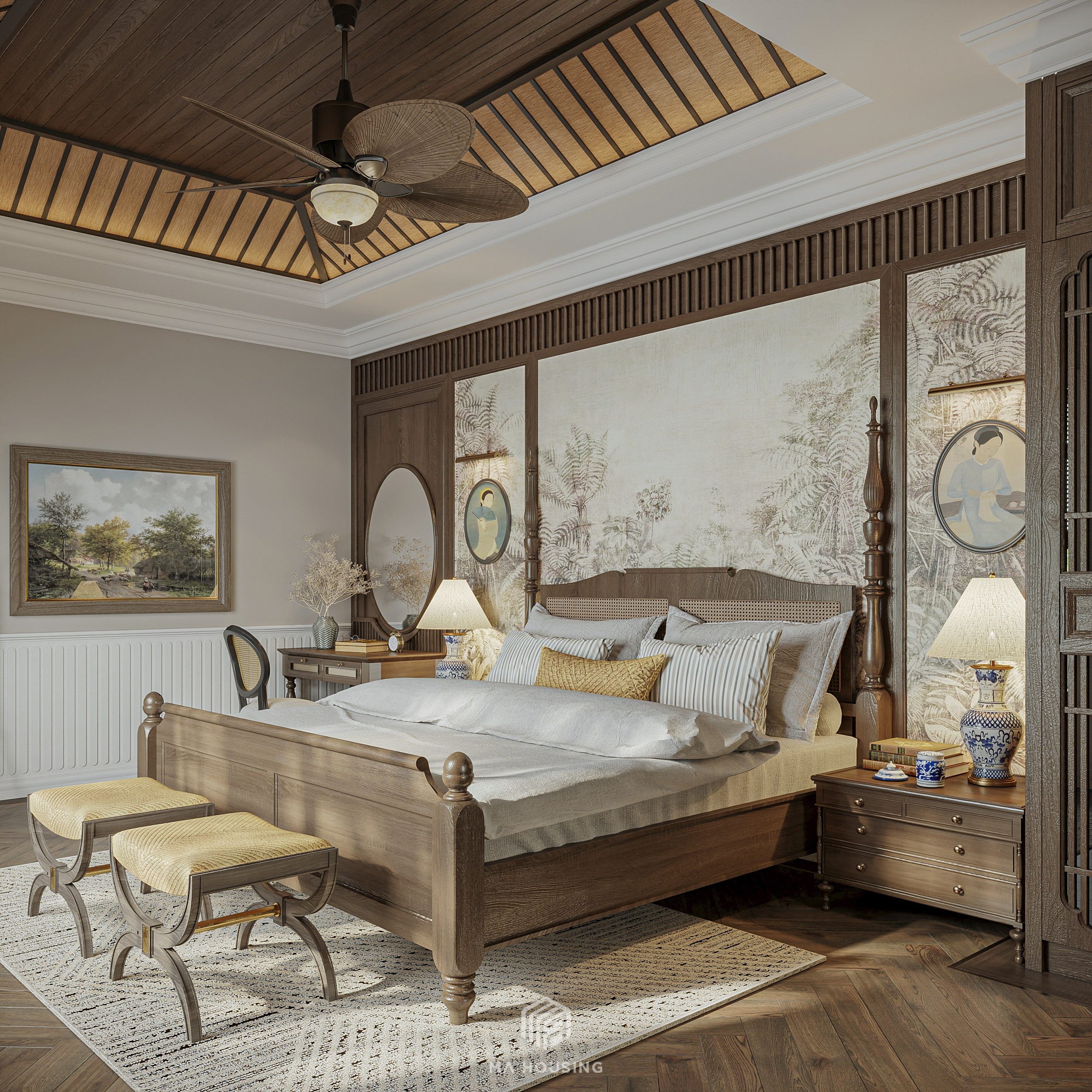 NGUYEN GIA THIEU 别墅主卧室丨越南河内丨MA housing-20