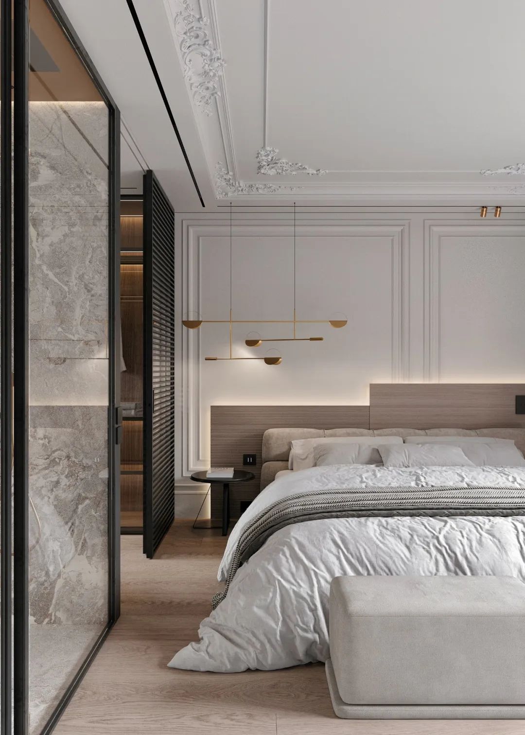 巴塞罗那现代轻法式住宅丨西班牙巴塞罗那丨Alex Tolkachev-23