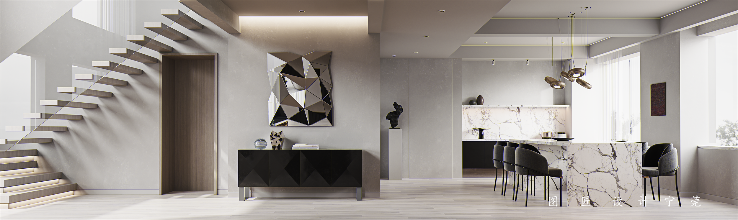 现代简约风私宅设计，治愈又高级！-2