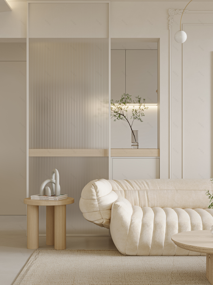 现代轻法式奶油风室内设计-3