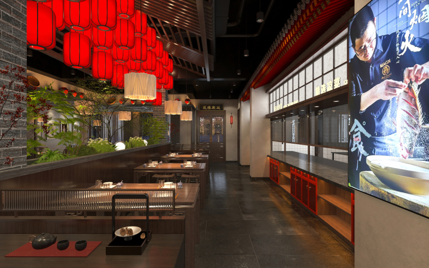 贾五熬鱼店铺室内设计-9