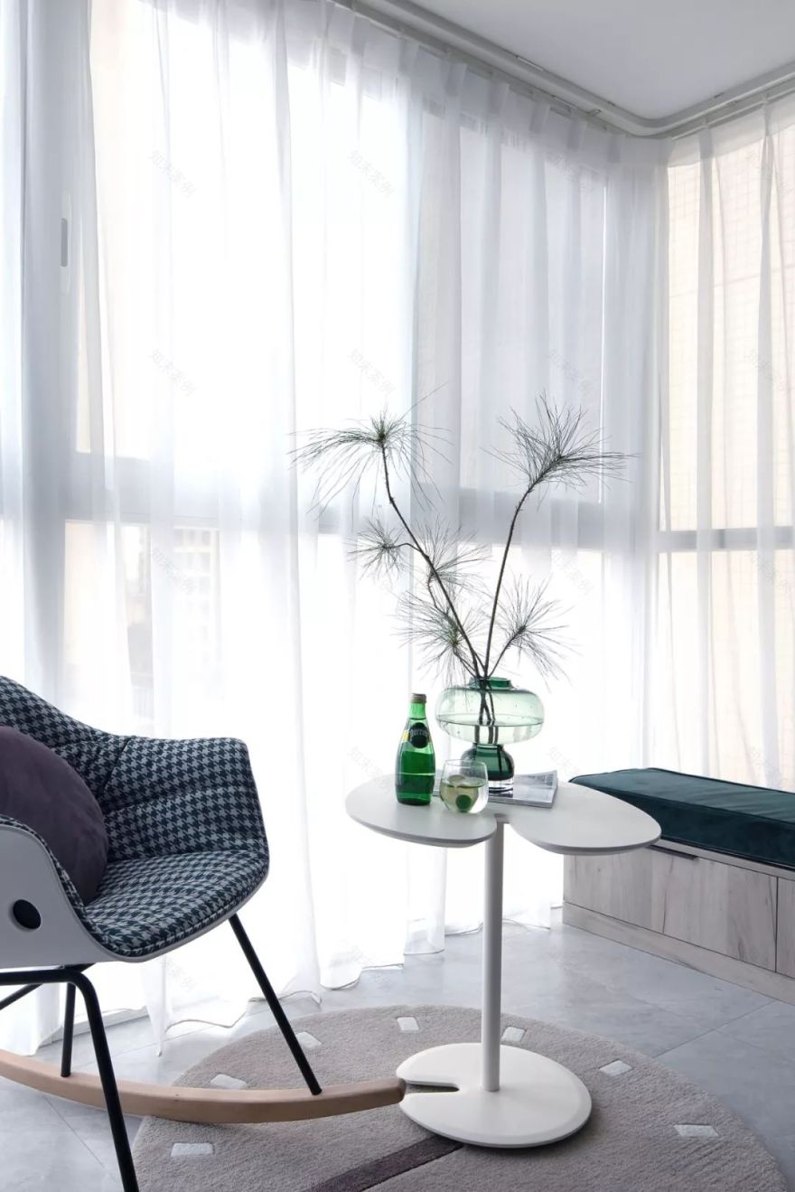 85㎡水电云立方套三双卫,绿色艺术空间的焕新设计-59