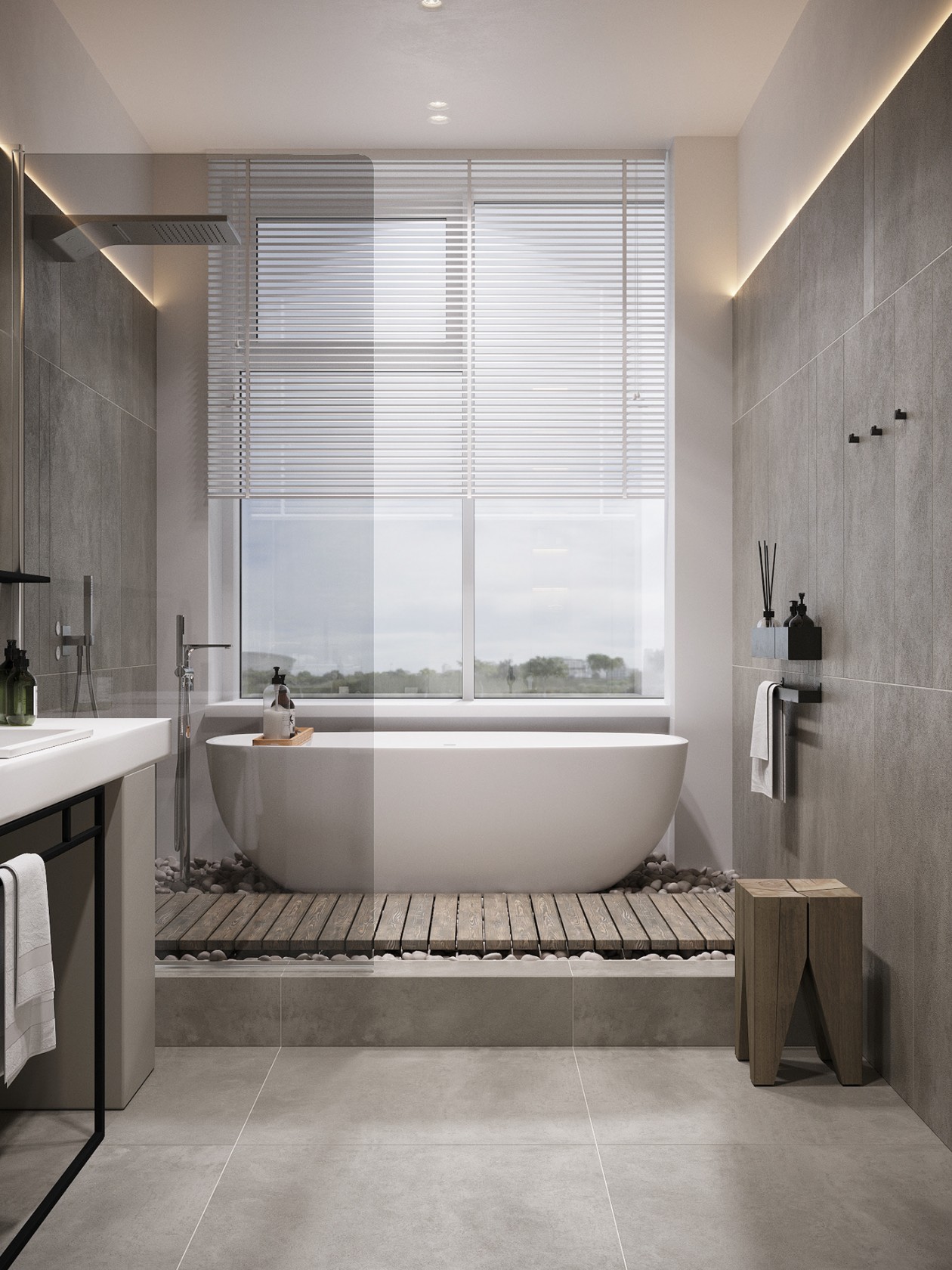 114㎡公寓高级灰+绿色 既清新又舒适-21