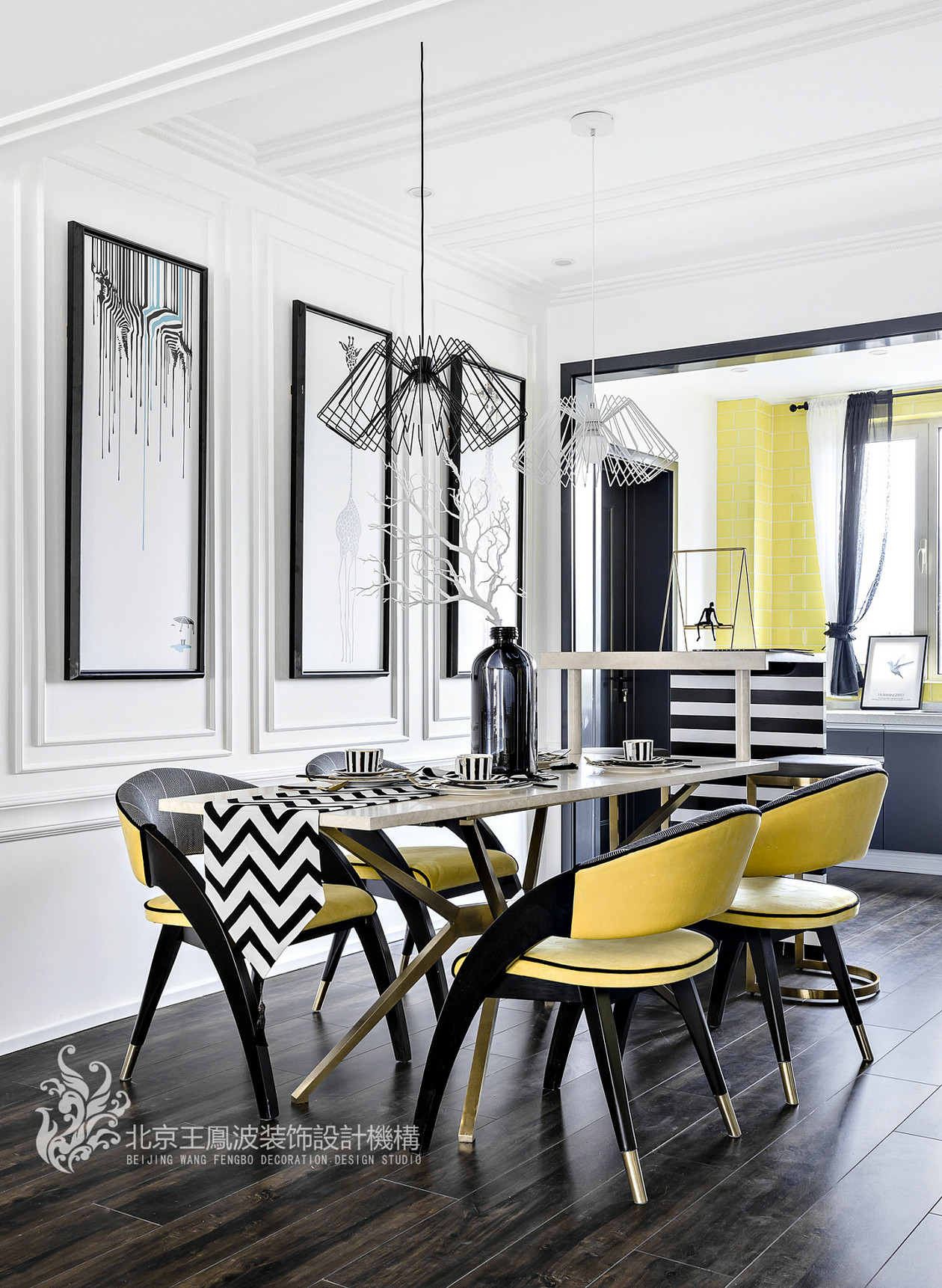 新城名苑样板房 | 王凤波设计,黑白色调的惊艳之作-12