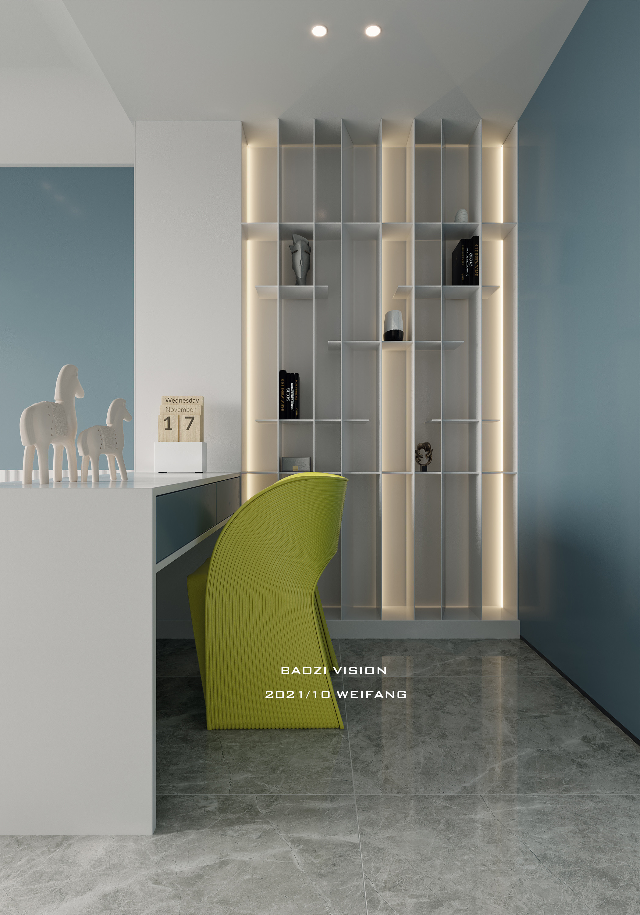 现代黑白灰家居一套-6