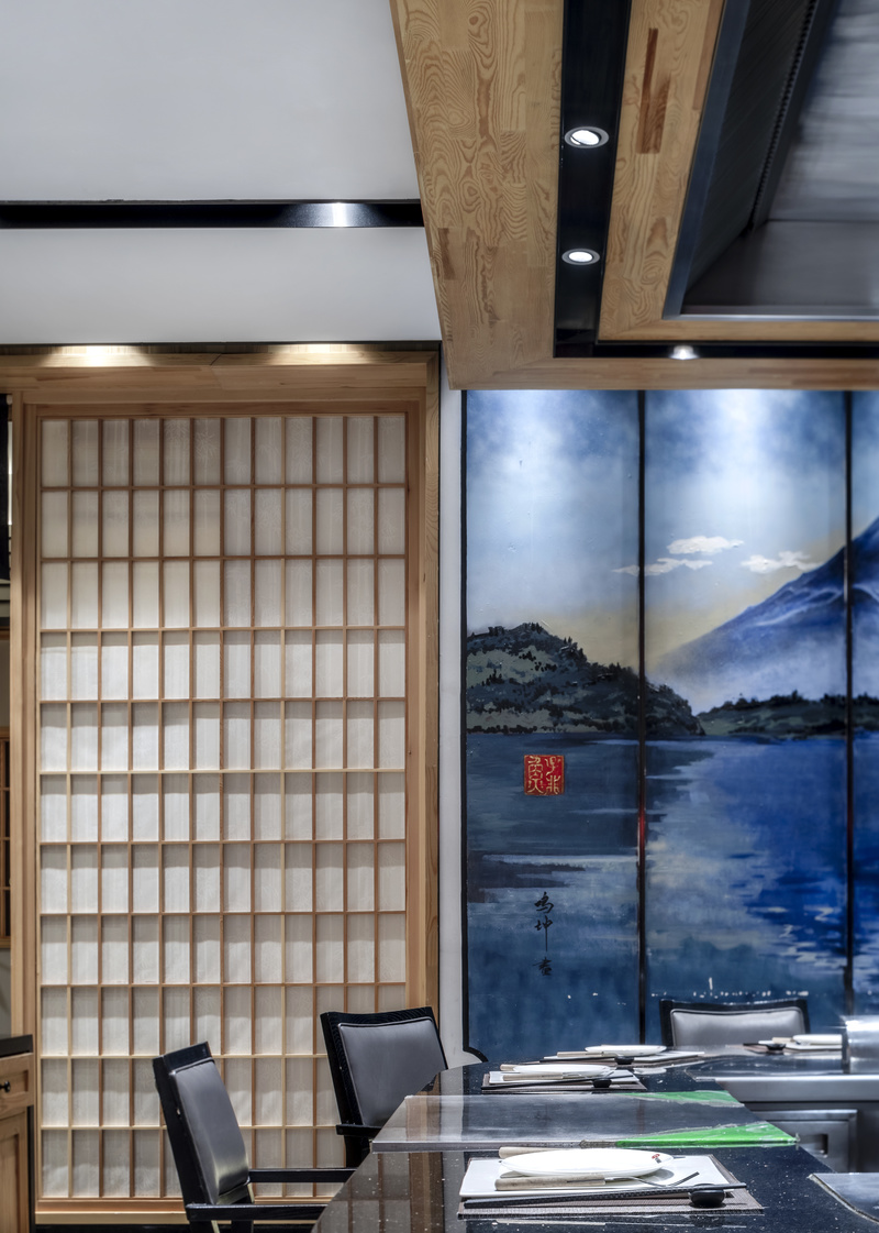 佳禾铁板烧 | 原木色打造的日式餐饮空间-13