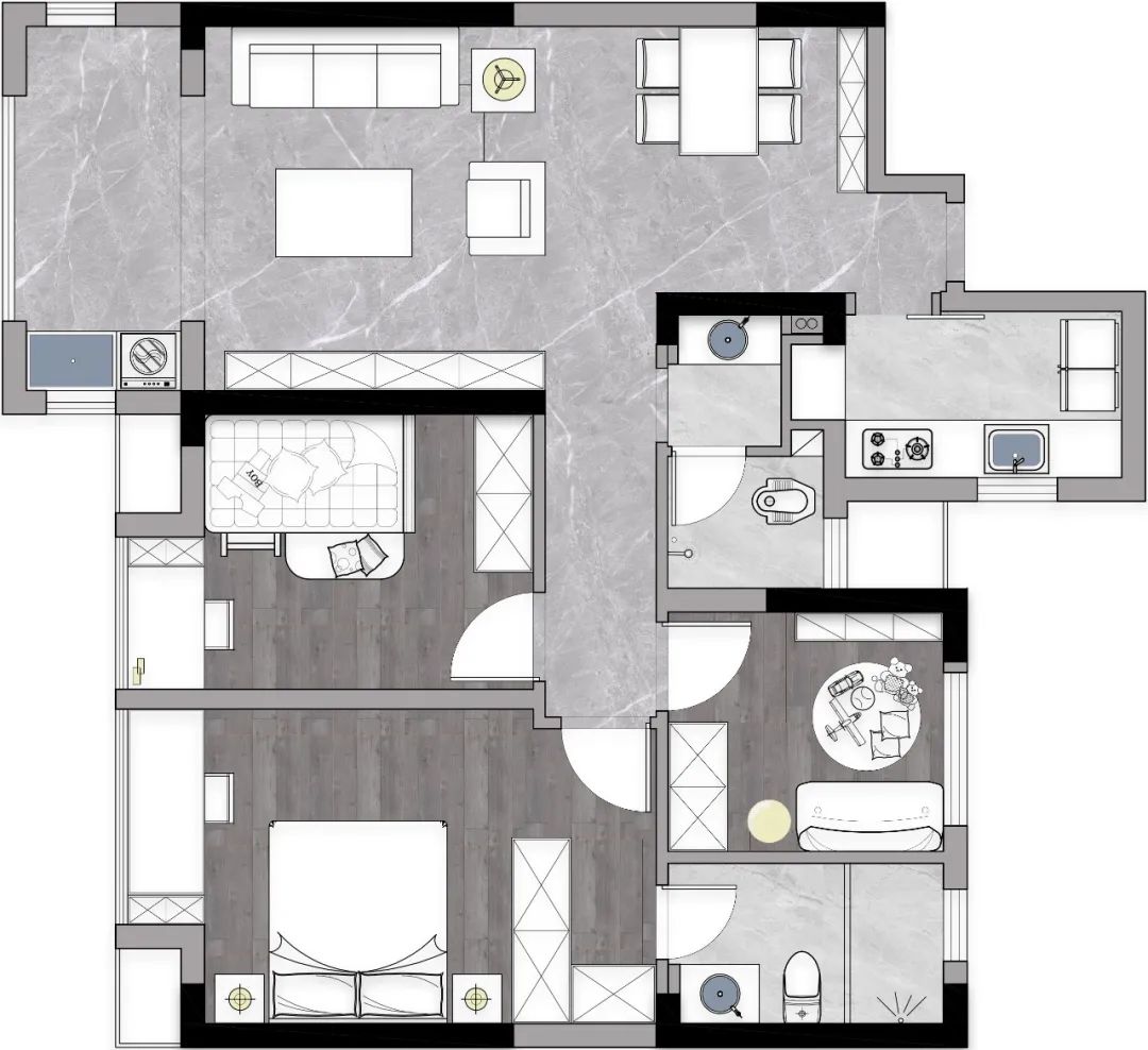 美式轻奢联发·雍榕华府丨吾月软装,天宸设计-13