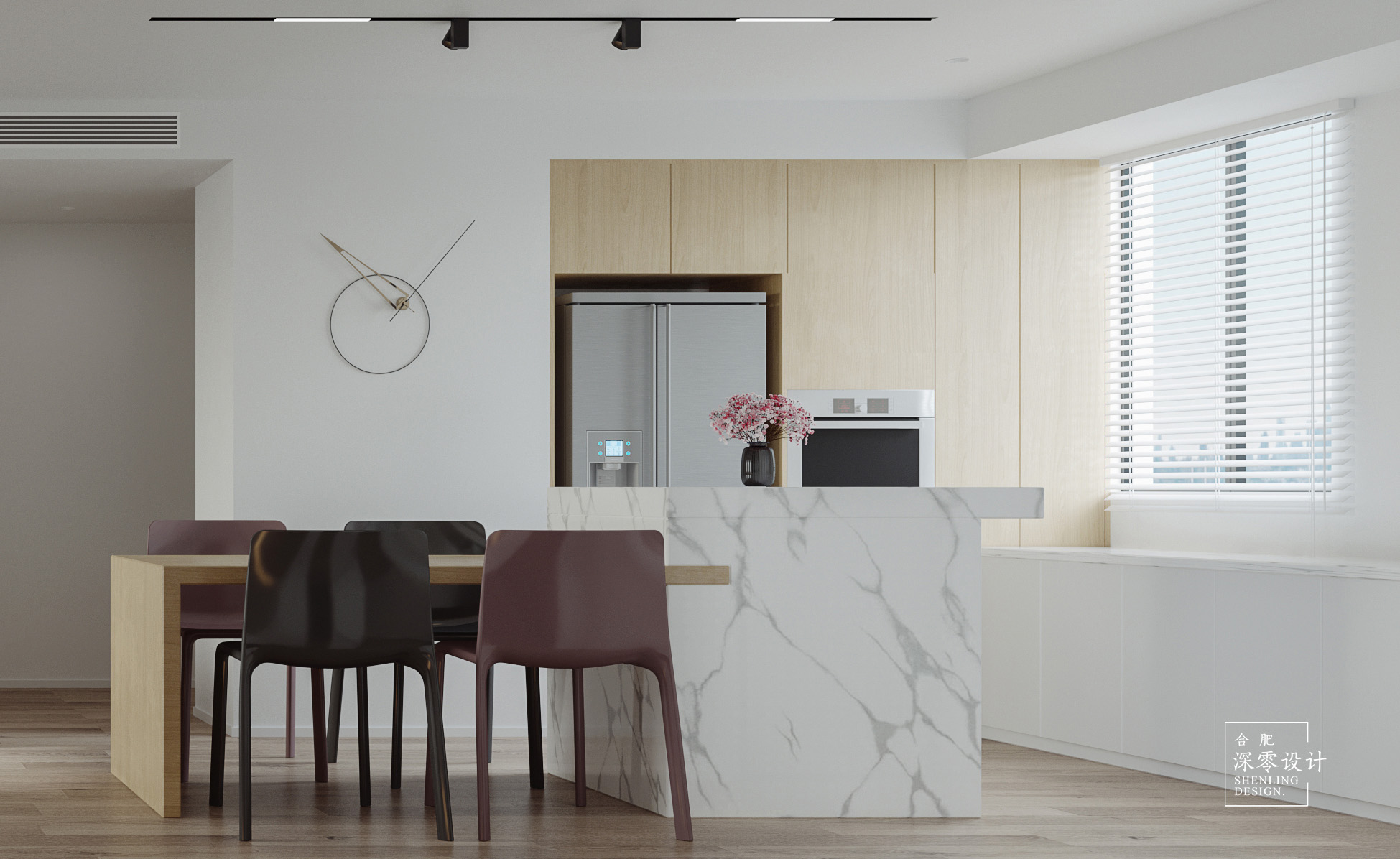 合肥深零设计新作 | 一家五口人住115㎡三室两厅，超大公共空间，太舒适了！-65