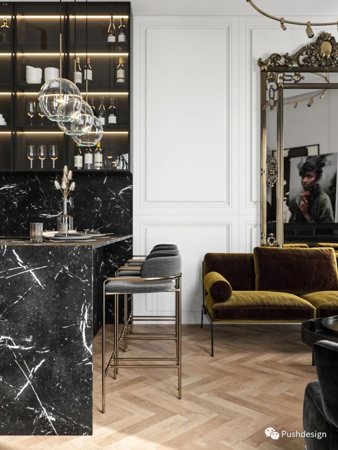 简约轻奢生活艺术空间设计丨璞石建筑空间-2