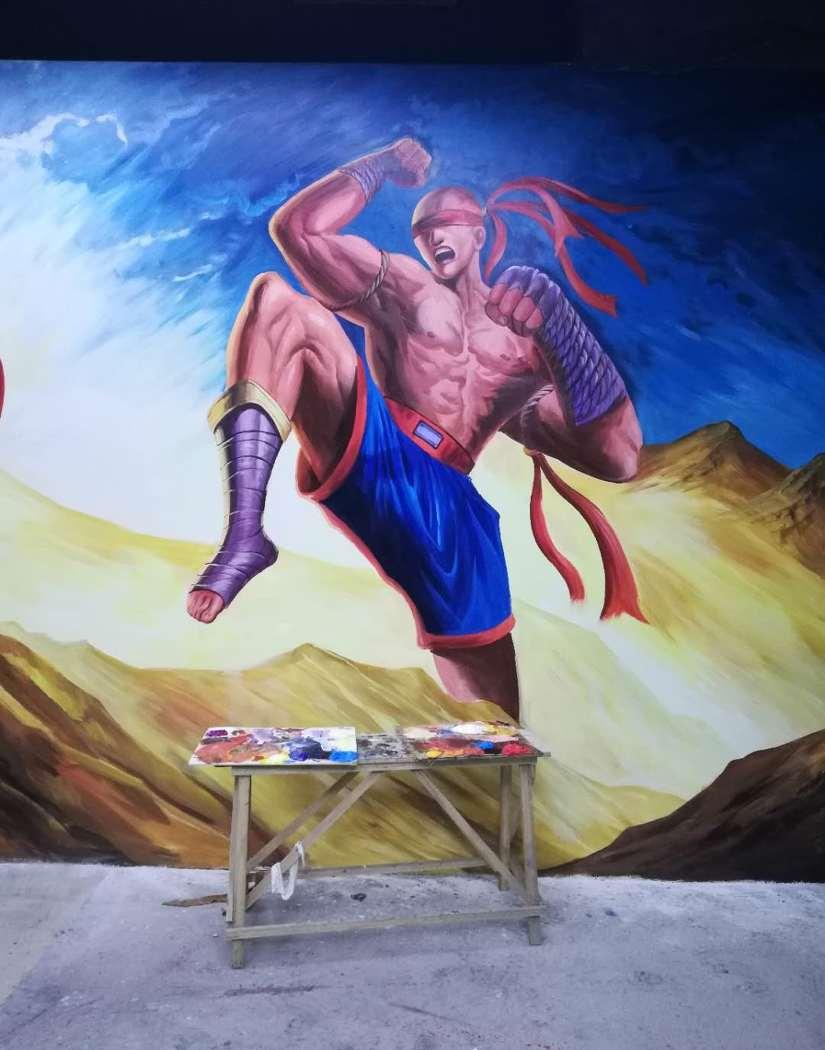 株洲运动场馆墙绘设计-8