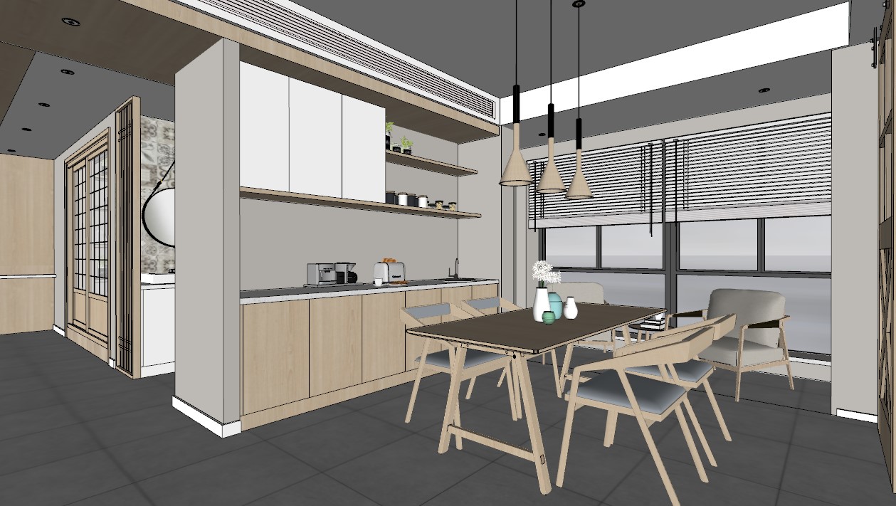 免费的SketchUp客厅模型-5