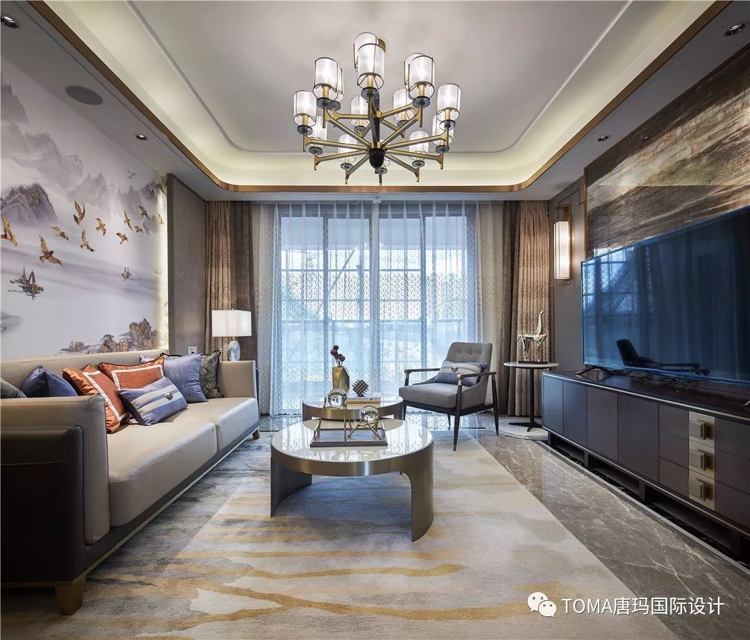 鹰潭星海湾新中式轻奢样板房设计-20