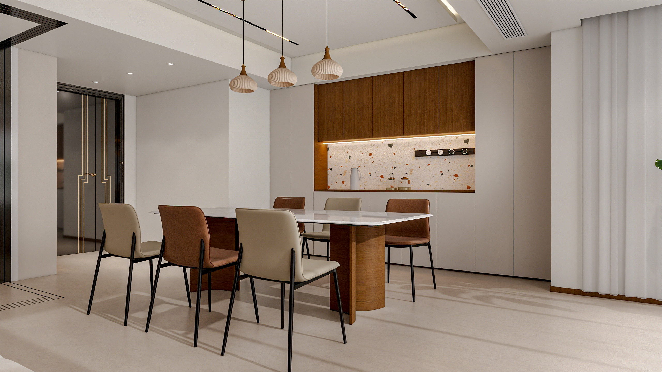 四川成都花间君邸（603平方现代极简底跃四居室）-11