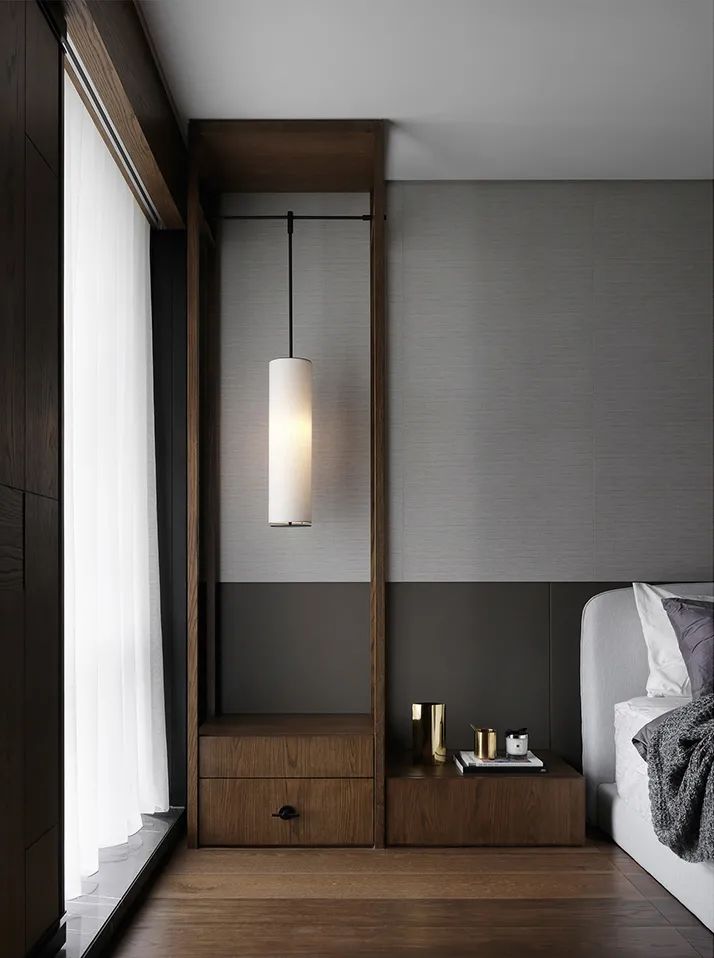 胡桃木+高级灰，纯粹而艺术的现代空间-54
