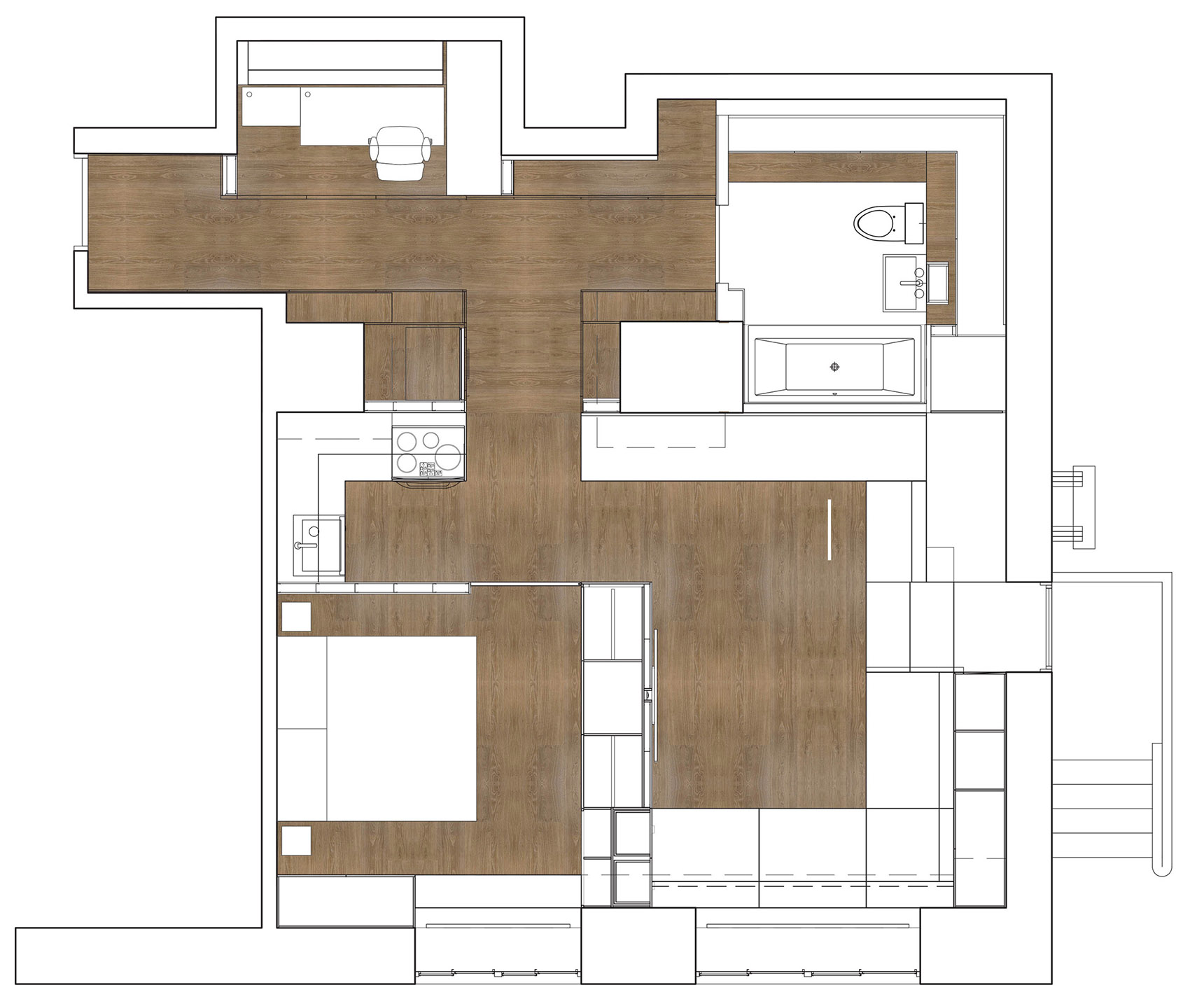 曼哈顿花园公寓改造丨美国纽约丨Martin Hopp Architect PLLC-37