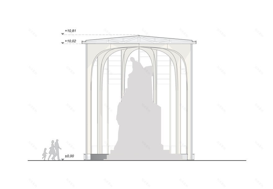 Art Shield Statue Conservation Pavilion / Hello Wood-48