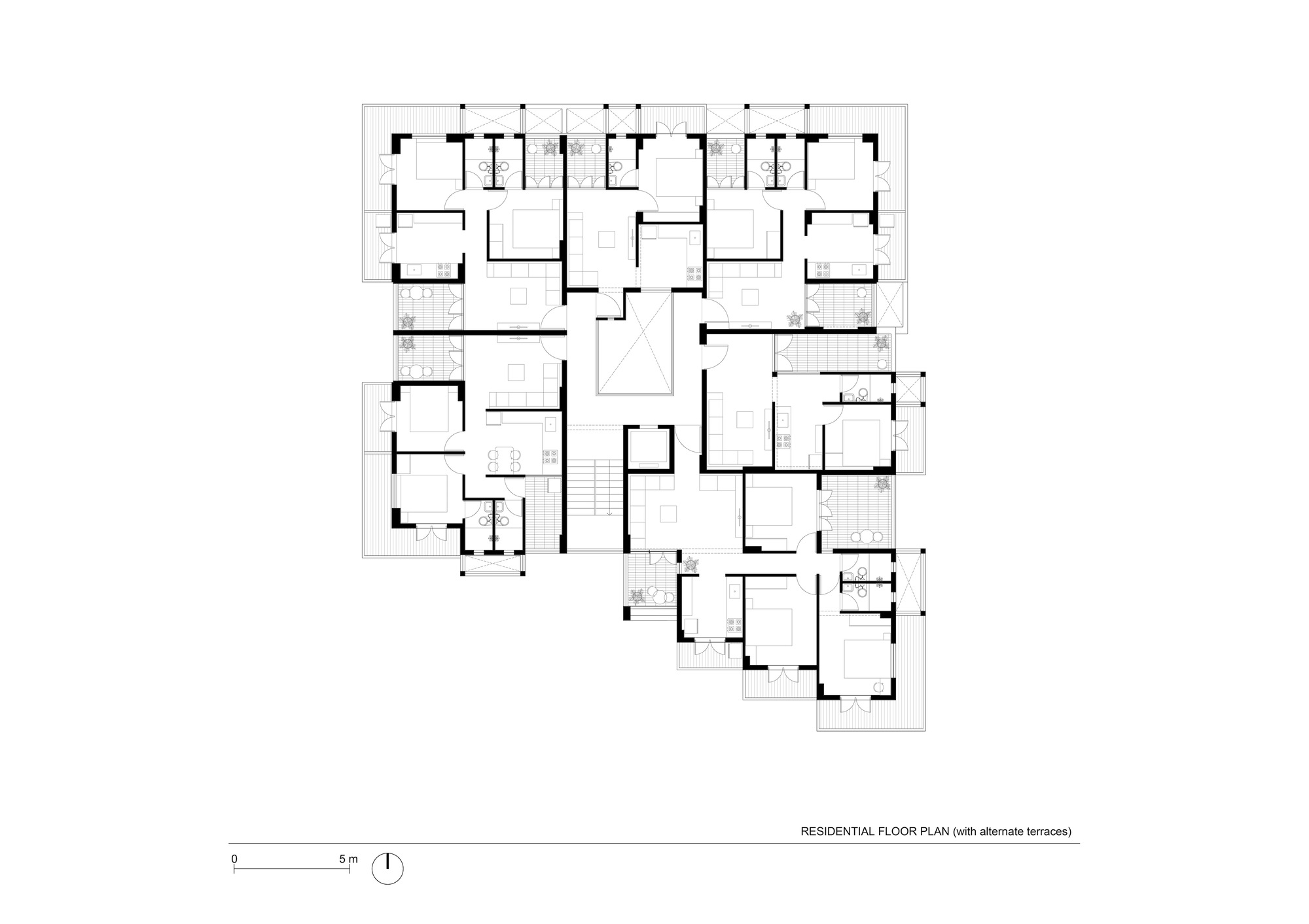 Housing Apartment at Badade Nagar / Studio Frozen Music-23