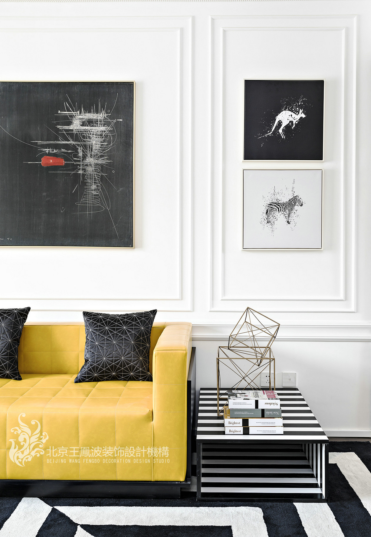 新城名苑样板房 | 王凤波设计,黑白色调的惊艳之作-10