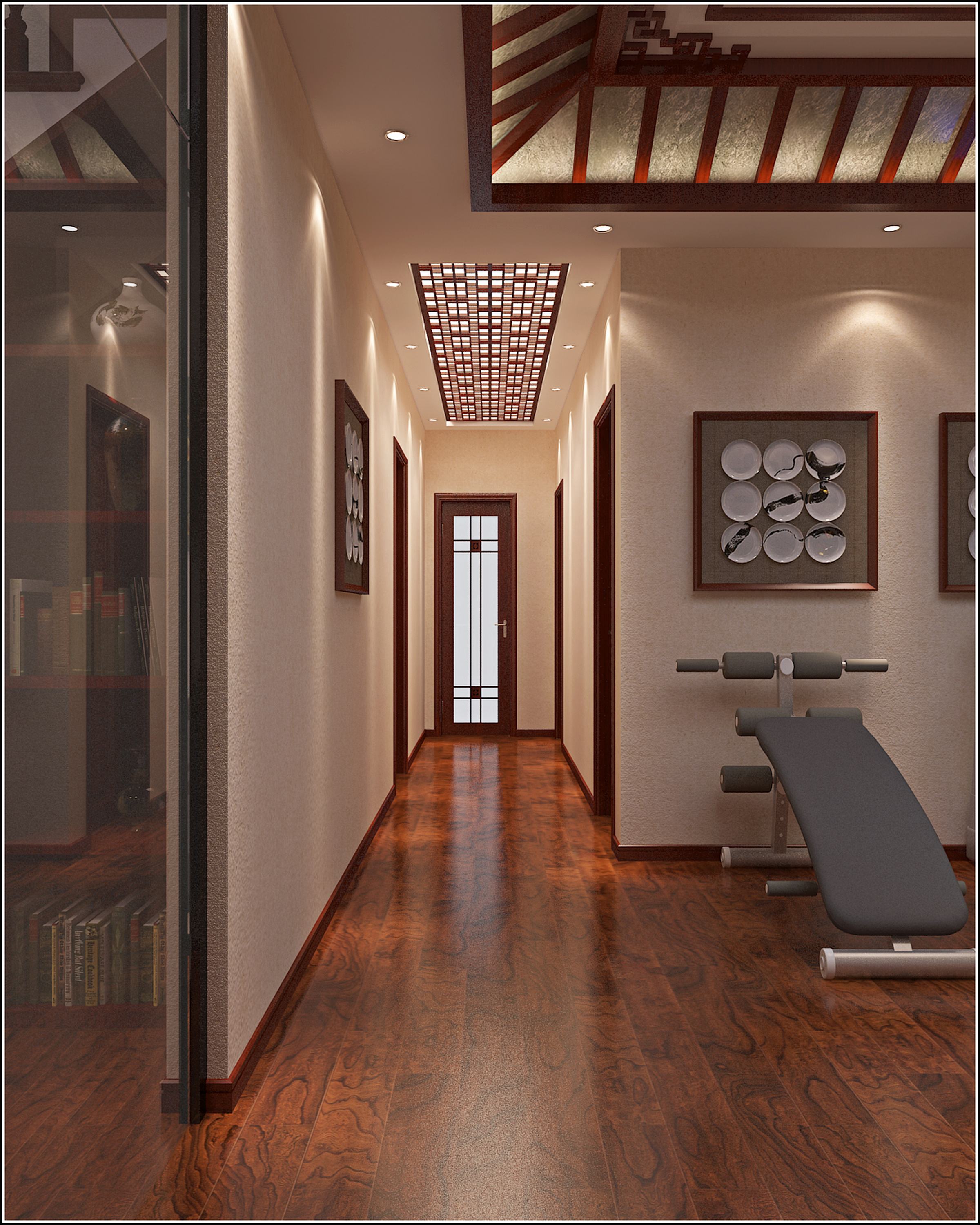 乡村洋楼的定制设计 | 红木纹理与协调空间的完美融合-28