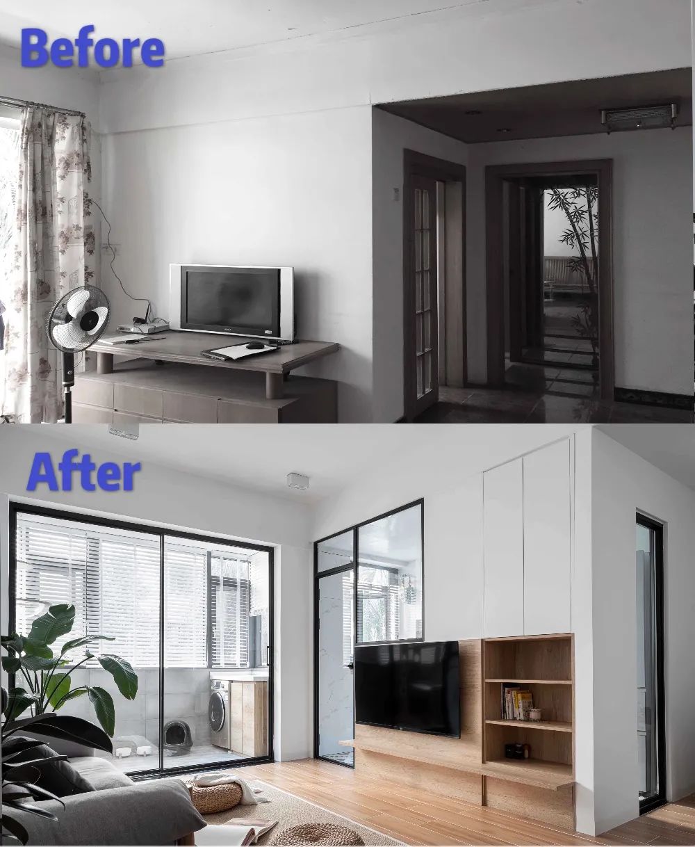 64㎡老房逆袭 | 定制橱柜、移门改窗,收纳击败 90% 小户型-46