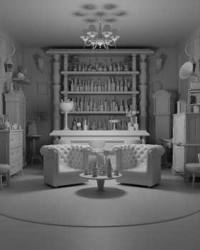 Interior Design of a Royal Home Bar