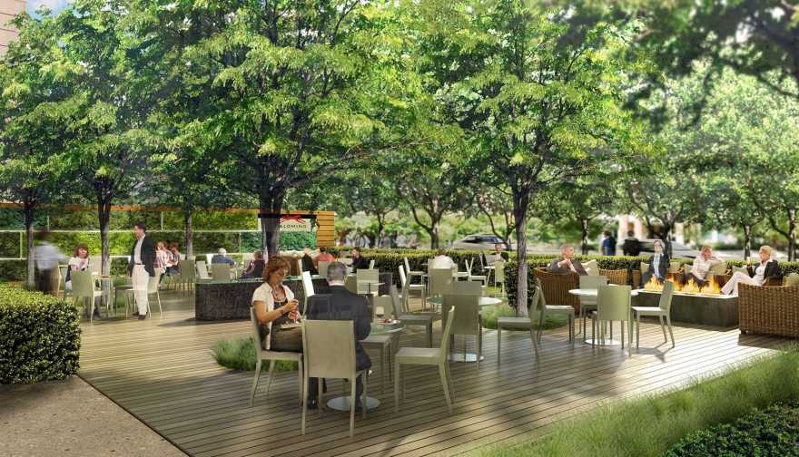 德克萨斯州达拉斯新月形酒店庭院改造设计丨美国达拉斯-4