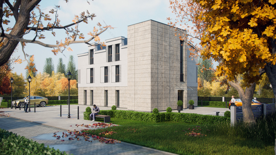 The Office Estate – Boutique Exterior Visualization-1