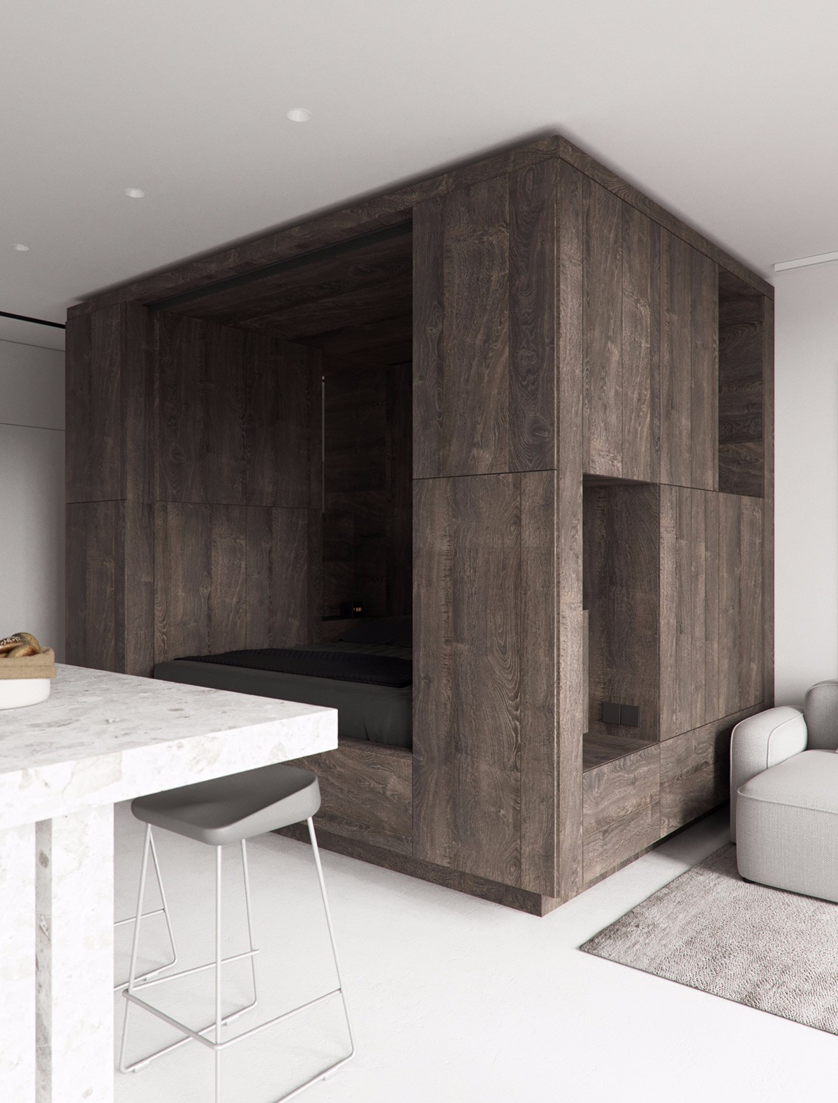 40㎡ 巧用“盒子”划分空间/再小的家也不嫌挤-50