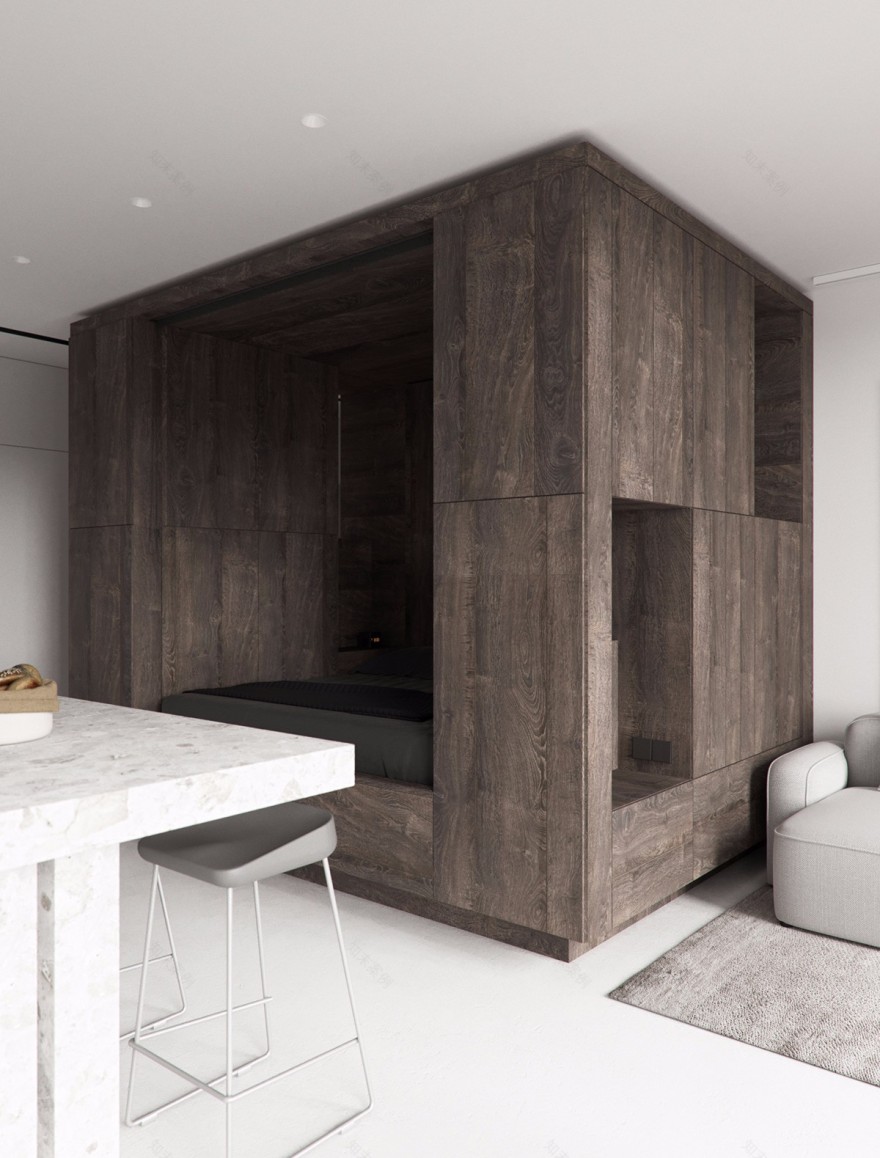 40㎡ 巧用“盒子”划分空间/再小的家也不嫌挤-50