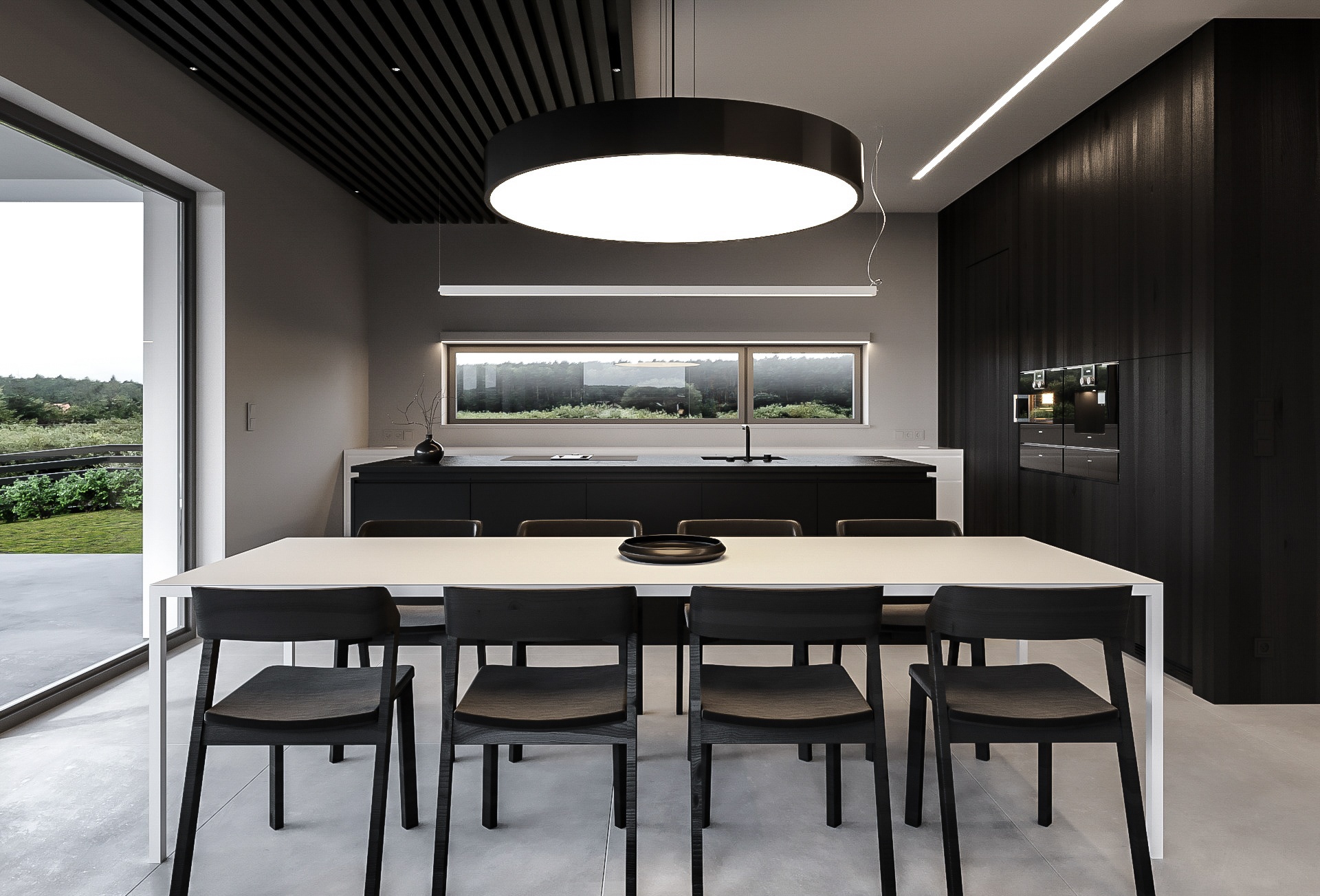 深色系别墅设计-5