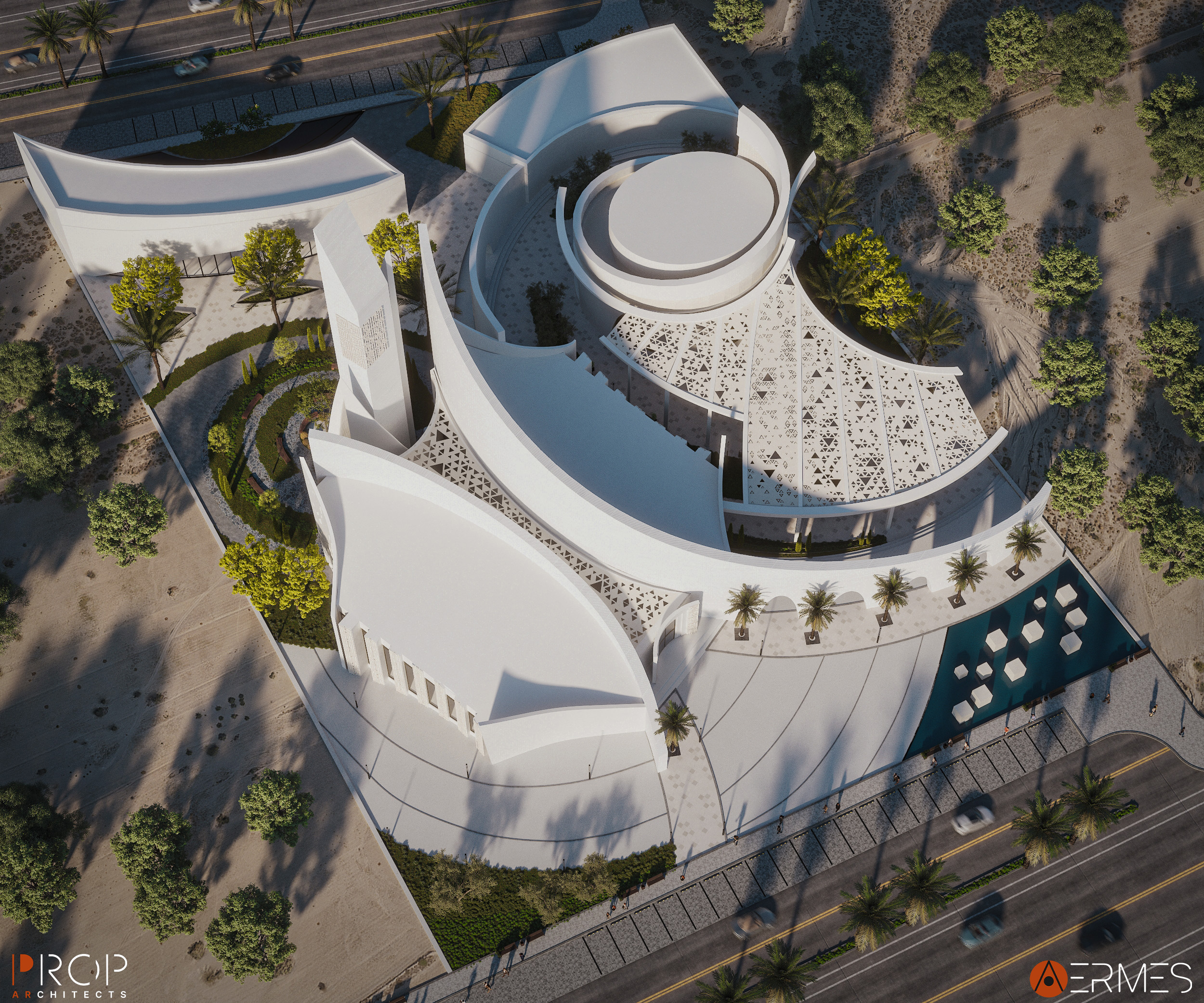 清真寺外部设计与可视化丨沙特阿拉伯丨PROP & AERMES ARCHITECTS-24