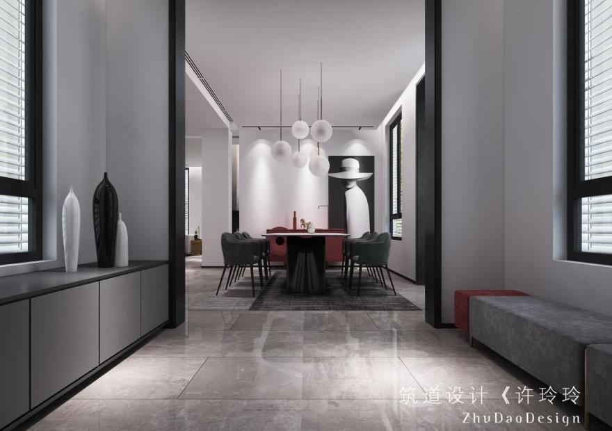 极简黑白灰,演绎现代艺术空间-4