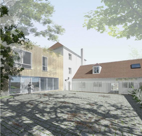 Pierres, Pavés, Bouleaux – 31 logements en bois dans un jardin / Triel-sur-Seine – Virtuel-3