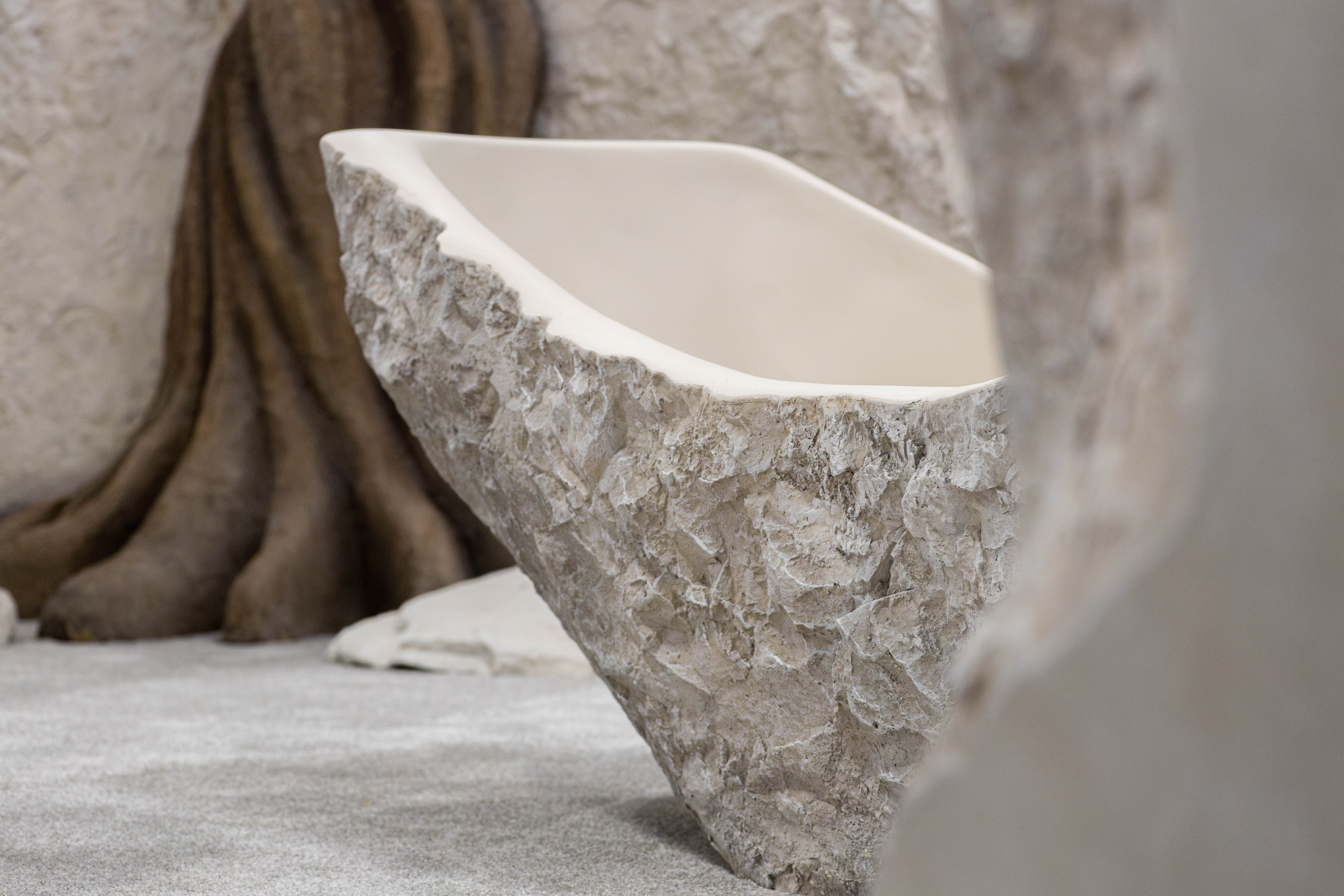 Handcrafted Artificial Stone Bathtub by Stena Projects-3