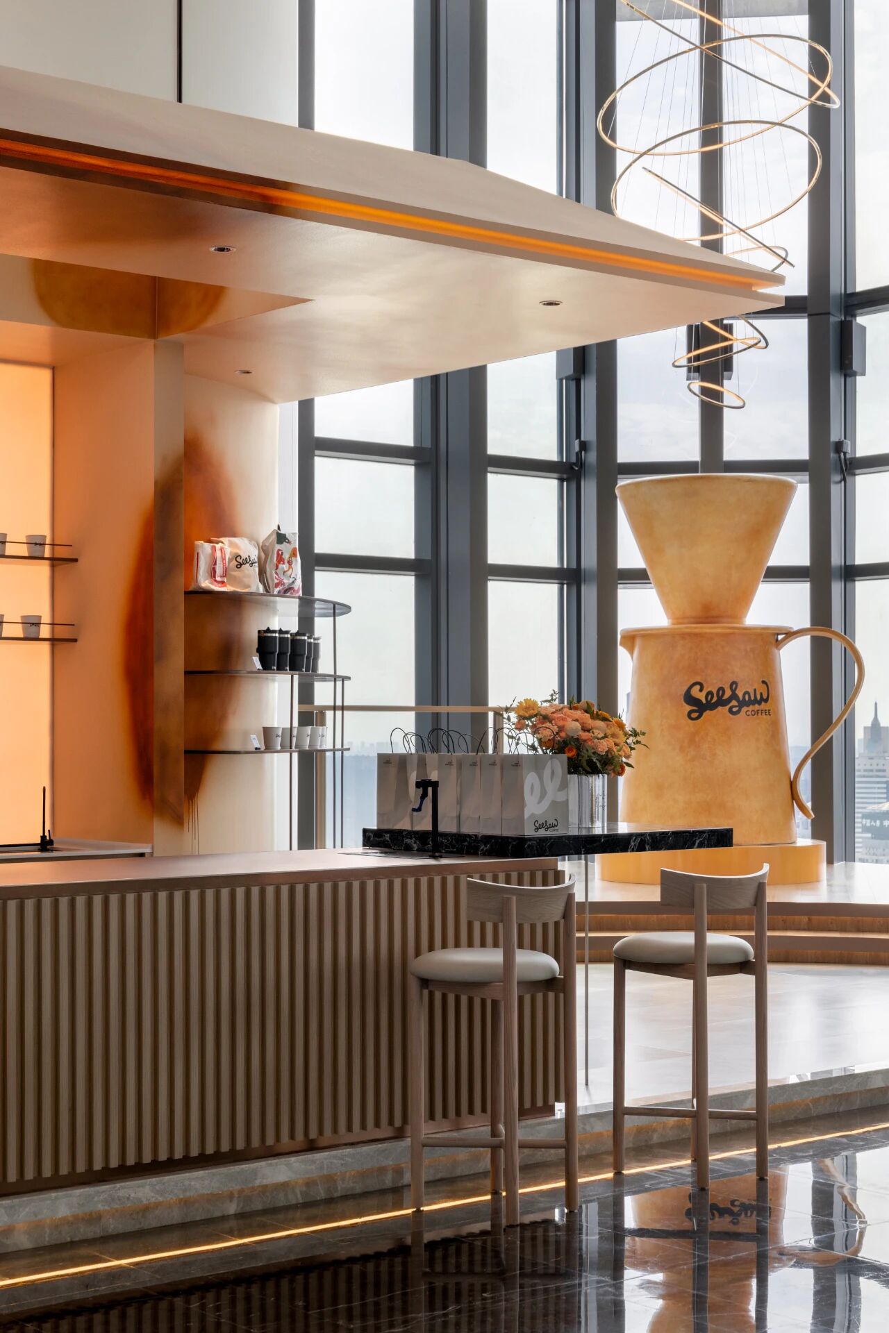 长沙世茂环球金融中心Seesaw咖啡丨中国长沙丨紫宇宙商业全案设计-2