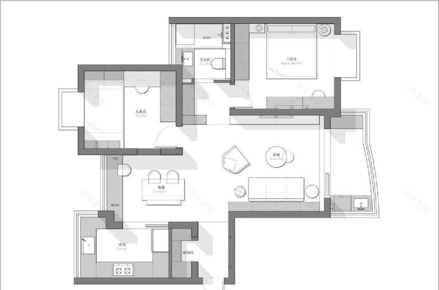 《SOUL》· 97㎡现代风老房改造丨鸿鹄设计-10