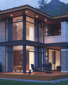 Anastasiya Gushchina丨别墅建筑丨RESIDENCE IN THE COTTAGE VILLAGE "BEAR LAKE"