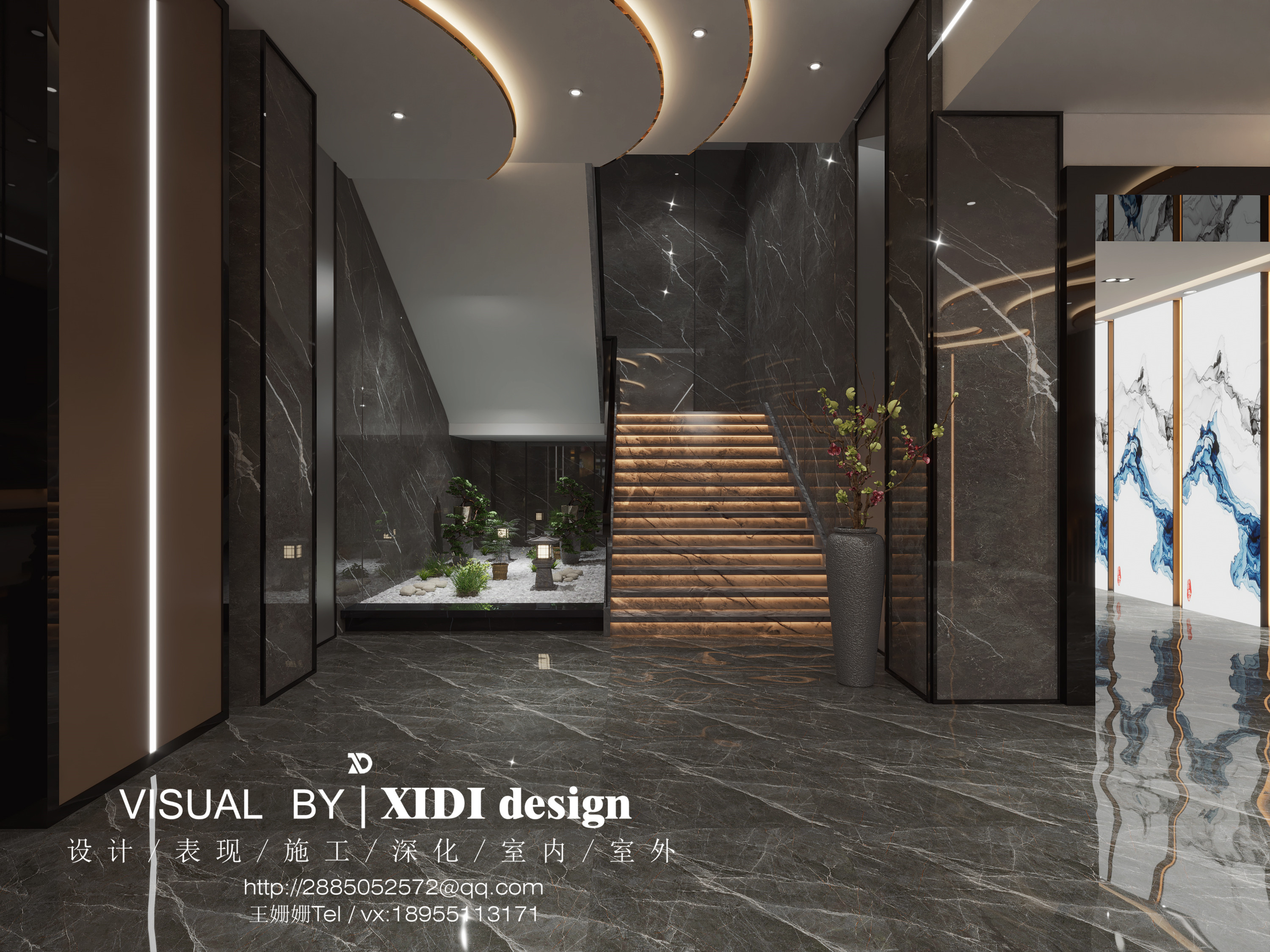 兴林酒店大厅设计，现代简约风打造舒适空间-5