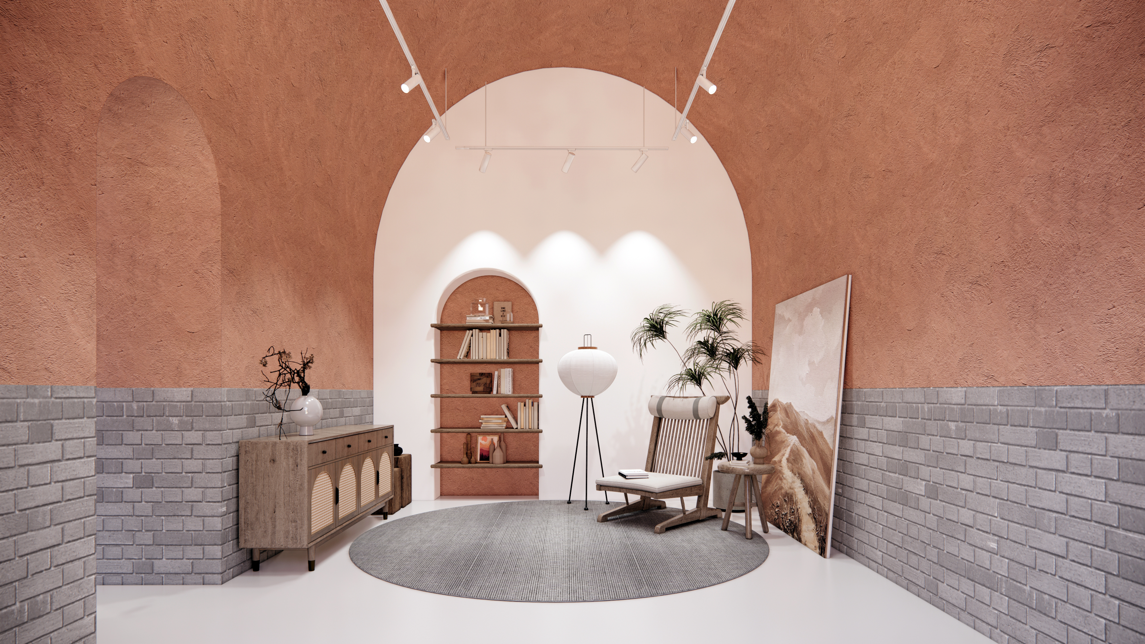 窑洞美学空间设计——书房场景-1