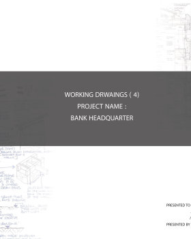 Bank Headquarter - working drawing