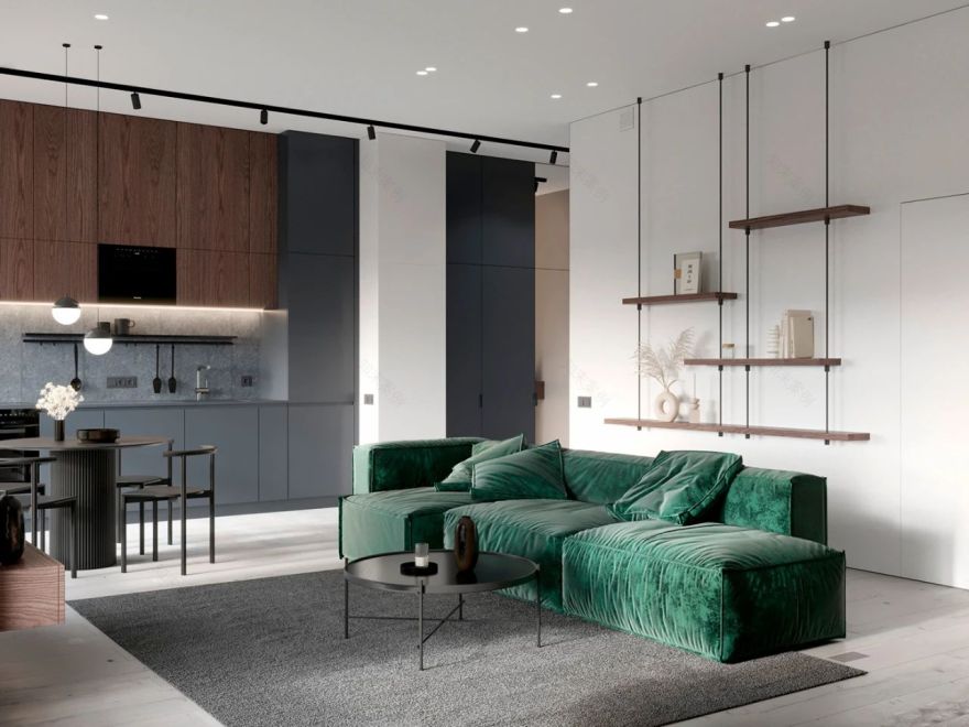 简约之美 · Екатерина Кузнецова 的一居室公寓设计丨Simple Form Interiors-48