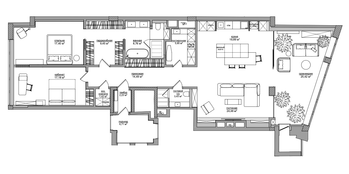 TRUBNAYA 大平层设计丨俄罗斯丨Artem Babayants 设计团队-82
