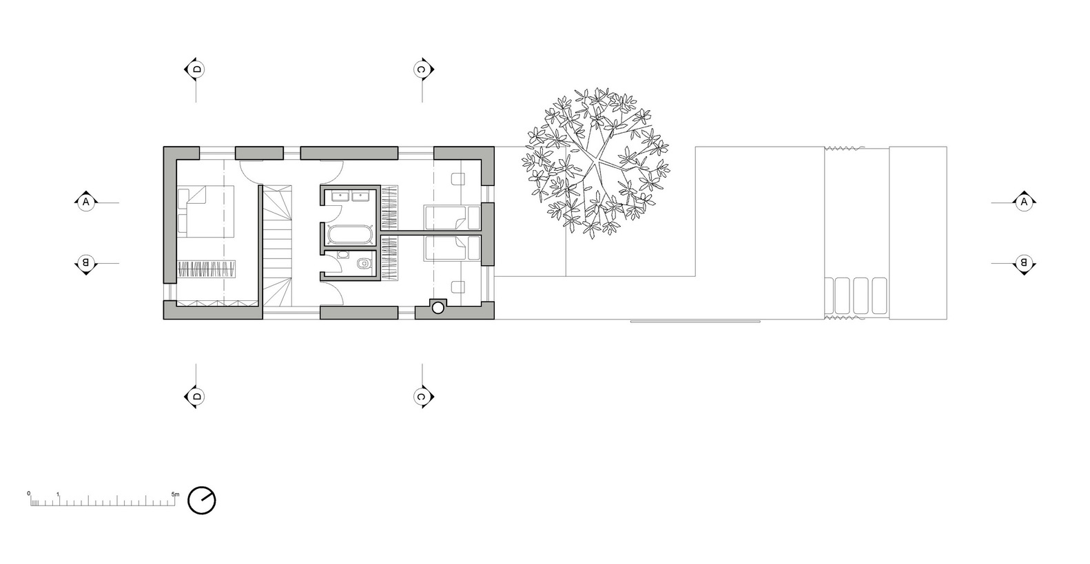 布拉格城市绿洲 · 家庭住宅与后院书房的共生设计-55