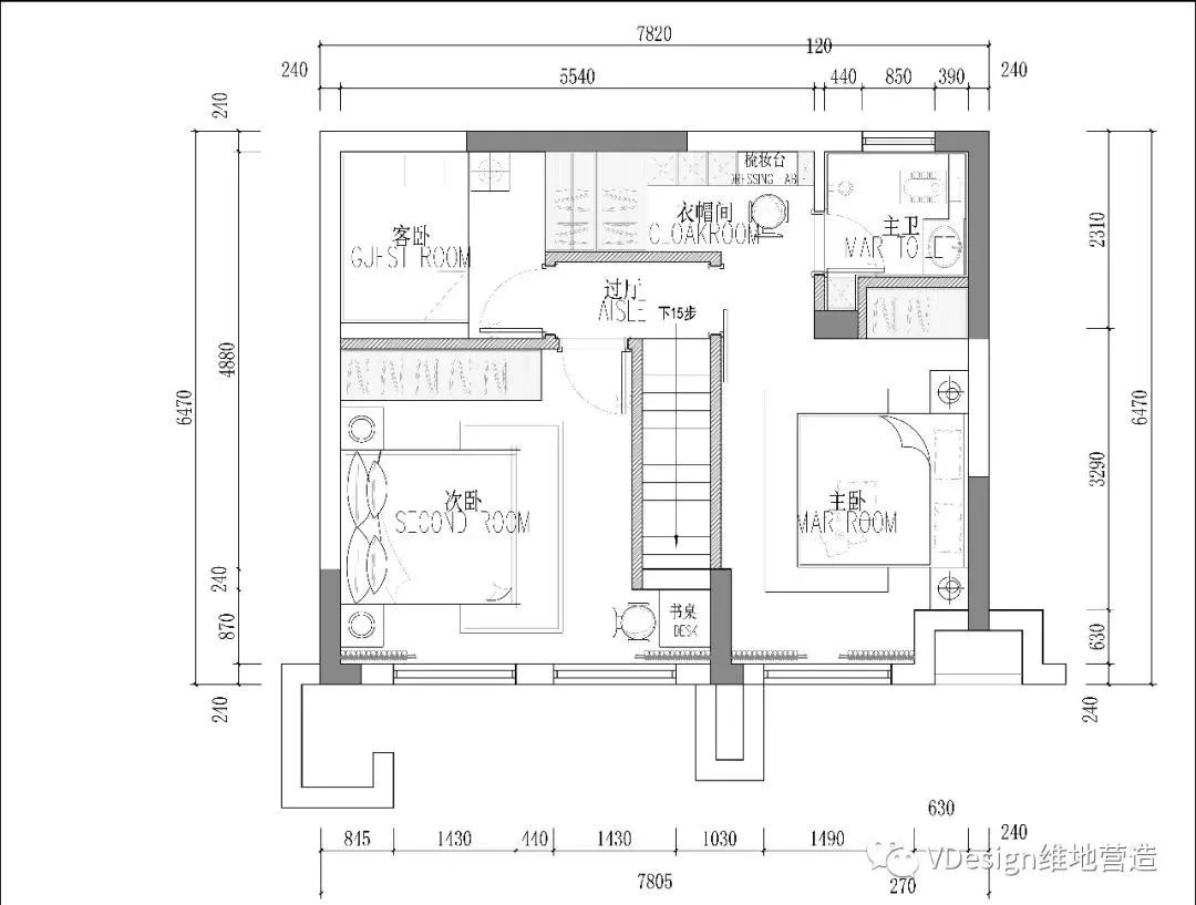 繁简相映，三代同堂的温馨跃层住宅-50