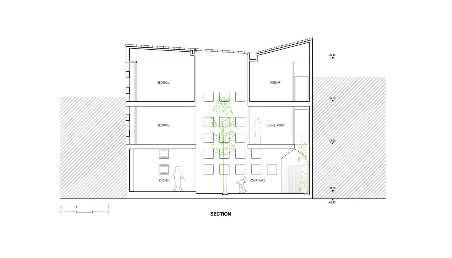越南中部狭长土地上的共生小屋-36